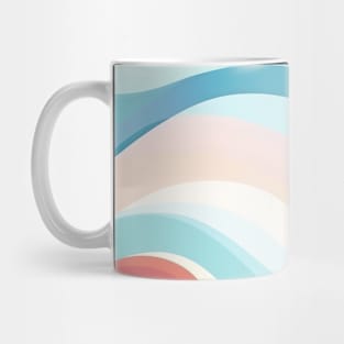 Pastel Ripples: Modern Abstract Waves Unleashed Mug